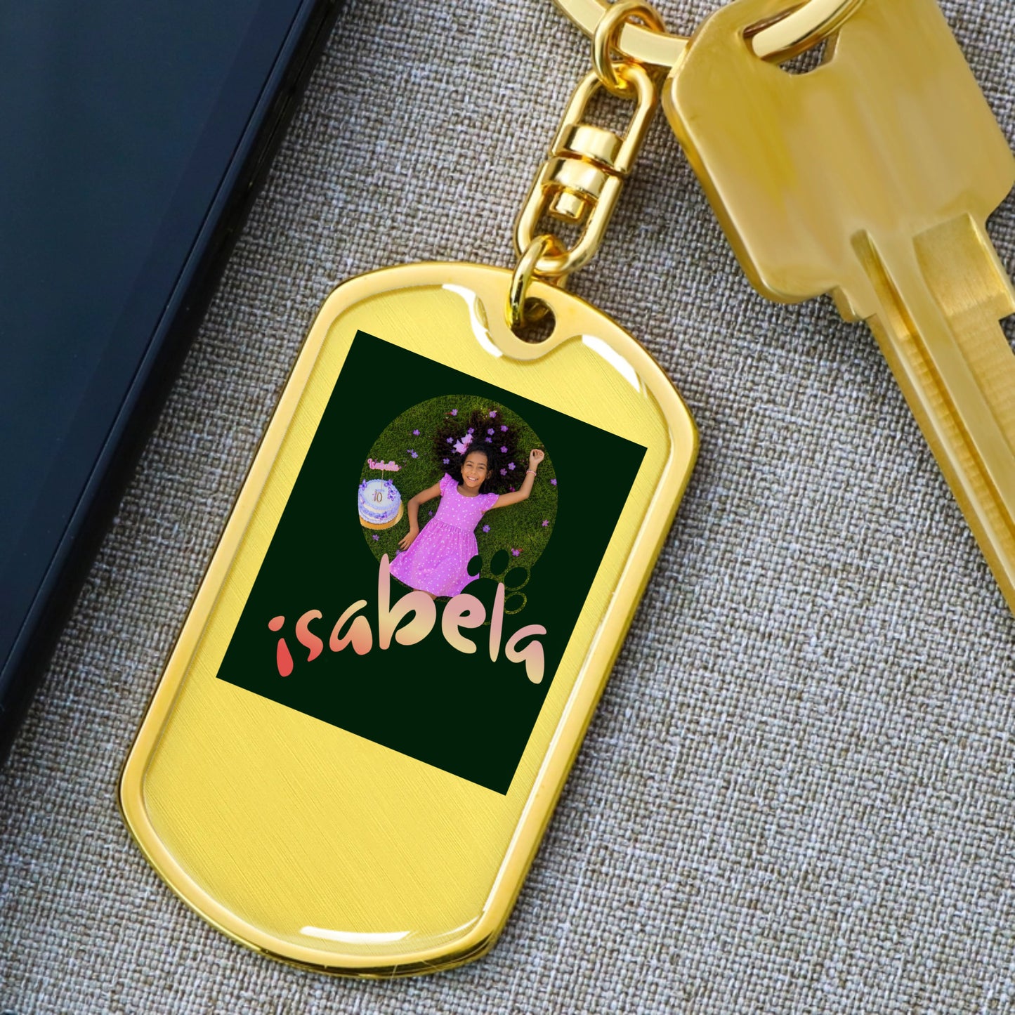 Dog Tag with Swivel Keychain