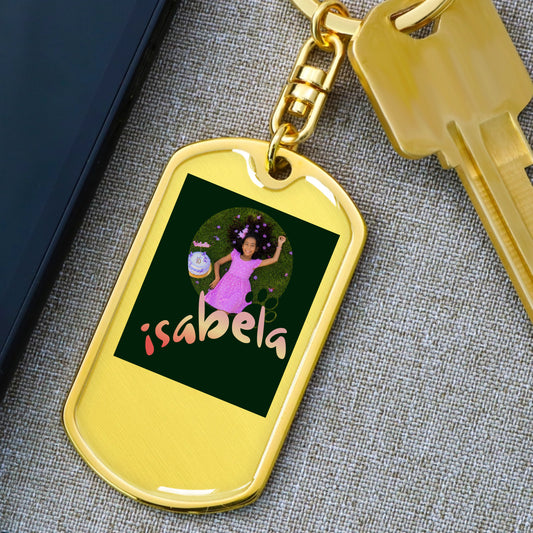 Dog Tag with Swivel Keychain